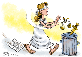 SCOTUS LEAKED DRAFT AND JUSTICE GIVES UP by Daryl Cagle