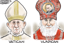 THE POPE AND THE RUSSIAN PATRIARCH  by Jeff Koterba
