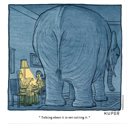 ELEPHANT IN THE ROOM by Peter Kuper