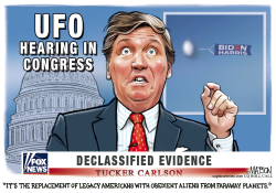TUCKER CARLSON UFO REPLACEMENT THEORY by R.J. Matson