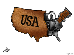 AMERICA'S GUN CULTURE by Osama Hajjaj