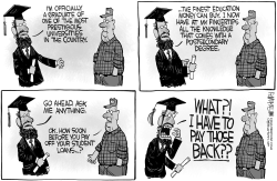 STUDENT LOANS DUH by Rick McKee