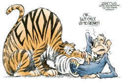 BUSH AND THE TIGER   by John Cole