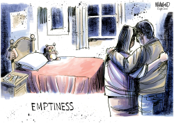 LOOKING AT THE EMPTY BED by Dave Whamond