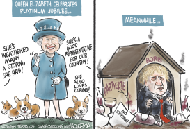 BORIS AND THE QUEEN  by Jeff Koterba
