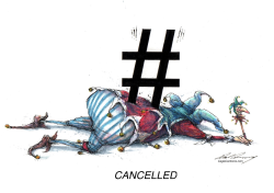 NEWSPAPERS CANCEL EDITORIAL CARTOONS by Dale Cummings