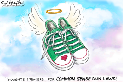 GREEN SNEAKERS WITH ANGEL WINGS by Ed Wexler