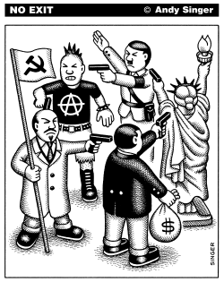 POLITICAL SYSTEM CONFLICT by Andy Singer