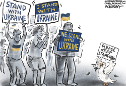 KEEP STANDING FOR UKRAINE  by Jeff Koterba