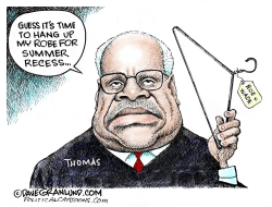 JUSTICE THOMAS AND ROE VS WADE END by Dave Granlund