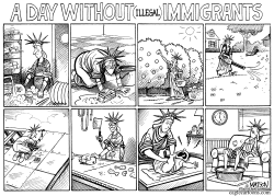 A DAY WITHOUT IMMIGRANTS by R.J. Matson