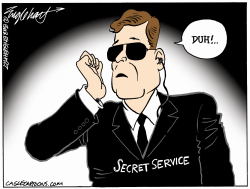 SECRET SERVICE'S SECRET by Bob Englehart