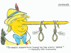 TRUMP SUPPORTERS HANG ON EVERY WORD by Jimmy Margulies
