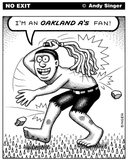 OAKLAND A'S FANS by Andy Singer
