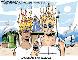 AMERICAN GOTHIC 2032 by David Fitzsimmons