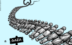 WAR VICTIMS IN GAZA  by Emad Hajjaj