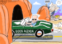 RIDING WITH BIDEN by Pat Bagley