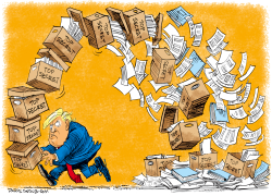 TOP SECRET BOXES AND TRUMP by Daryl Cagle