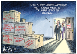 TRUMP'S OTHER STOLEN BOXES by Christopher Weyant