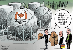 OLAF SCHOLZ VISITS JUSTIN TRUDEAU by Patrick Chappatte