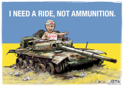 PUTIN NEEDS A RIDE OUT OF UKRAINE by R.J. Matson