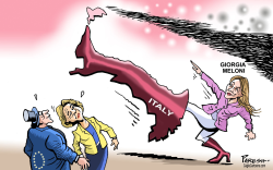 ITALY FAR-RIGHT GESTURE by Paresh Nath
