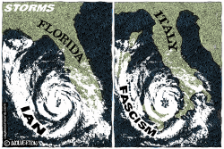 STORMS IN FLORIDA AND ITALY by Monte Wolverton