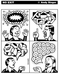 WORD BALLOONS ABSTRACT by Andy Singer