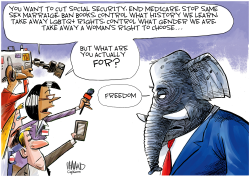 THE PARTY OF FREEDOM by Dave Whamond