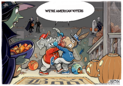 TRICK OR TREATERS DRESS AS US VOTERS by R.J. Matson