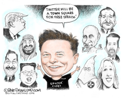 MUSK TWITTER TOWN SQUARE by Dave Granlund
