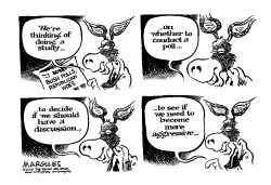 DEMOCRATS PONDER THEIR STRATEGY by Jimmy Margulies