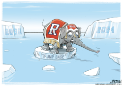 REPUBLICAN PARTY WORRIES TRUMP BASE IS SHRINKING by R.J. Matson