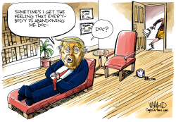 TRUMP ABANDONMENT by Dave Whamond