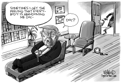 TRUMP ABANDONMENT by Dave Whamond