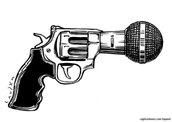 INTERVIEW WITH ARMED HAND by Arcadio Esquivel
