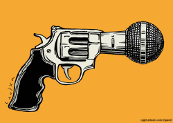 INTERVIEW WITH ARMED HAND /  by Arcadio Esquivel