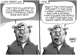 THE TWITTER TOWN SQUARE by Dave Whamond