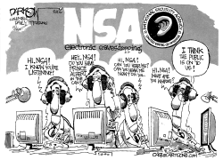 NSA - NO SECRETS ALLOWED by John Darkow