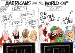 SOCCER FANS by Pat Bagley