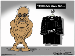 CLARENCE THOMAS ETHICAL PROBLEM by Bob Englehart