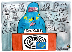 EVA KAILI IN EUROPEAN PARLIAMENT by Christo Komarnitski