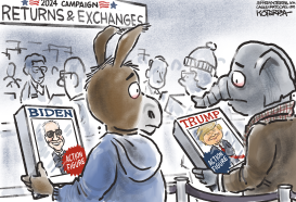 CAMPAIGN RETURNS AND EXCHANGES by Jeff Koterba