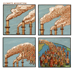 CLIMATE MIGRATION by Peter Kuper