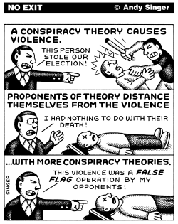 CONSPIRACY THEORY VIOLENCE by Andy Singer
