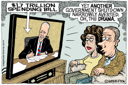 GOVERNMENT SHUTDOWN AVERTED by Monte Wolverton