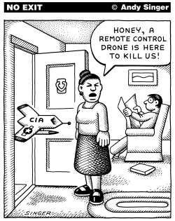 TARGETED ASSASSINATIONS BY REMOTE DRONES by Andy Singer