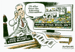 RIOTERS ATTACK BRAZIL GOVERNMENT by Jimmy Margulies