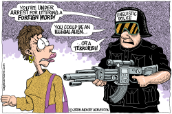 THE LINGUISTIC POLICE  by Monte Wolverton