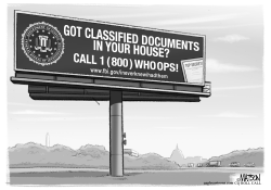 FBI CLASSIFIED DOCS BILLBOARD by R.J. Matson